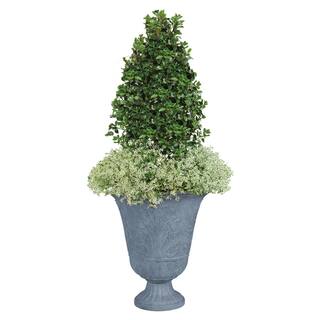 CHG CLASSIC HOME  GARDEN Larissa 16 in. x 19.5 in. Stone Resin Composite Urn 416P-120