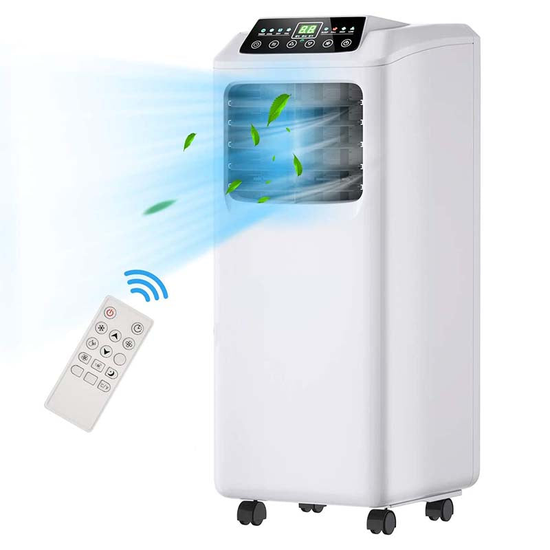 8000 BTU 3-in-1 Portable Air Conditioner Air Cooler Fan Dehumidifier with Sleep Mode, Remote Control & LED Display