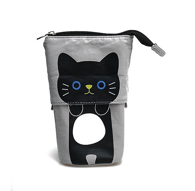 Cat cute fashion portable flexible pencil zipper case