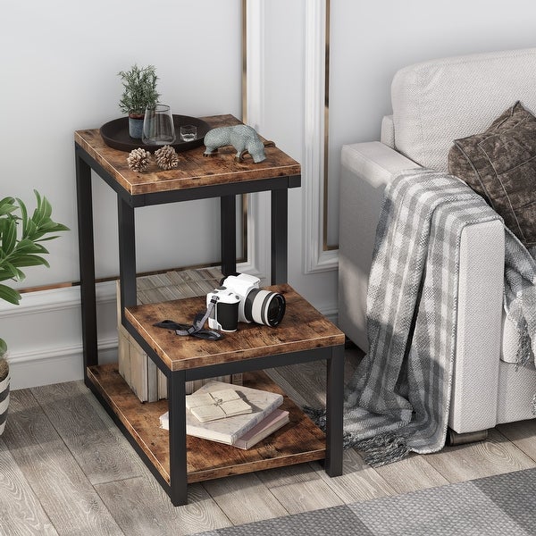 Side Table End Table Nightstand Sofa Table Industrial Accent Furniture Bedside Table