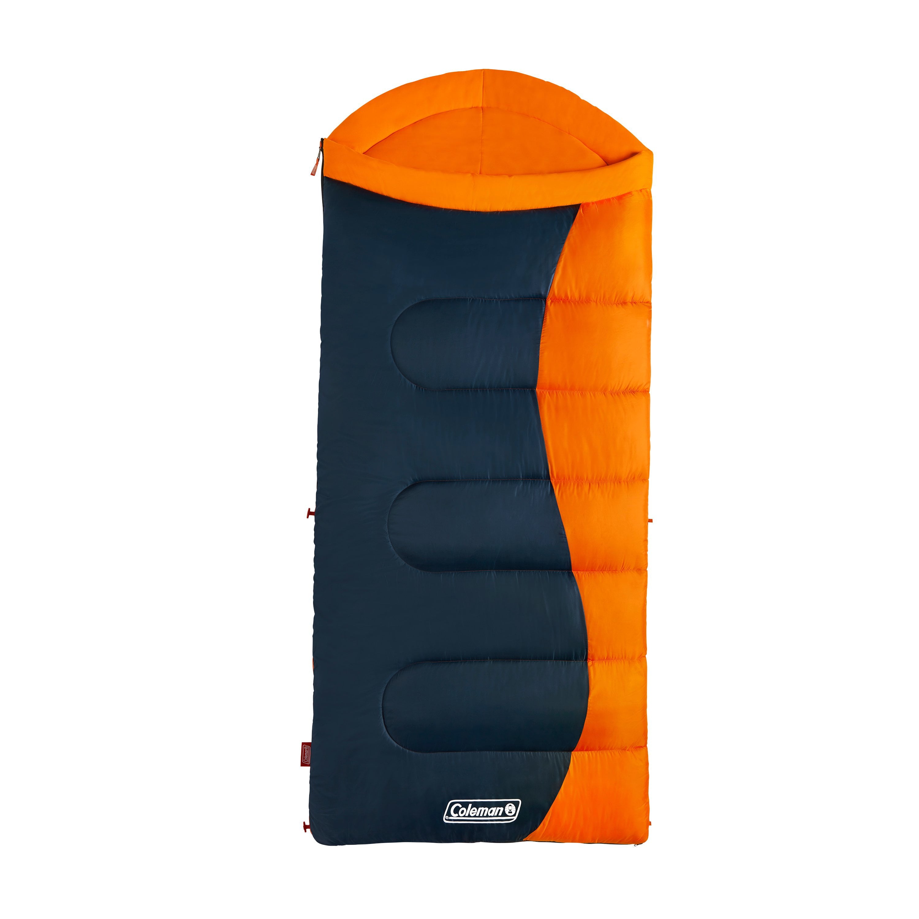 Coleman Montauk 20°F Big and Tall Sleeping Bag, Tiger Lily Orange