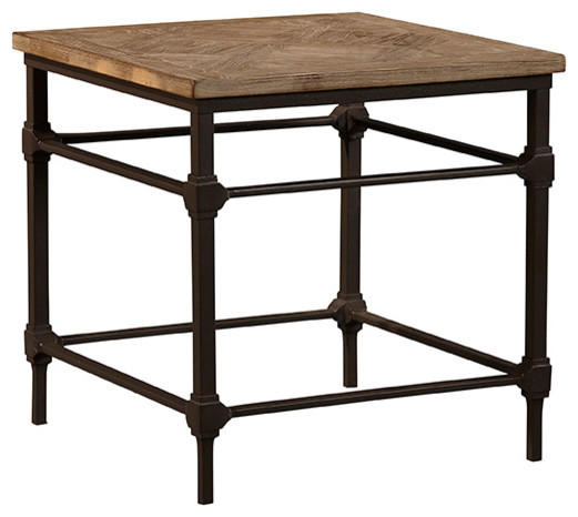 Manchester Vintage Iron  ampElm End Table   Industrial   Side Tables And End Tables   by Furniture Classics  Houzz