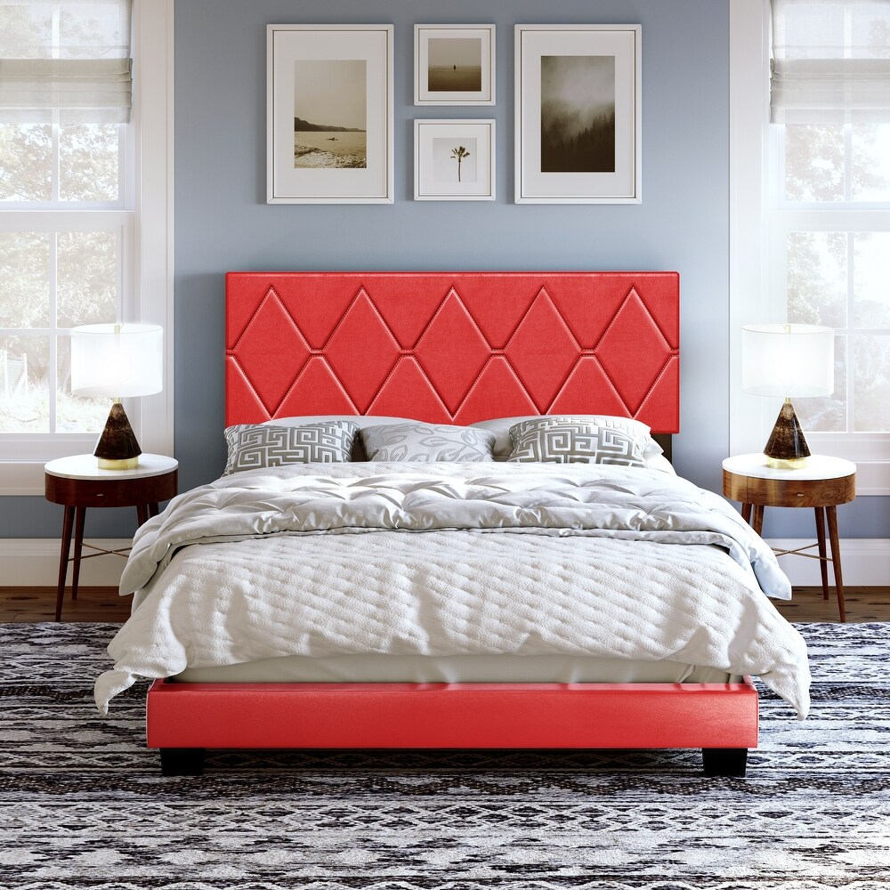 Boyd Sleep Charlat Faux Leather Upholstered Bed Frame