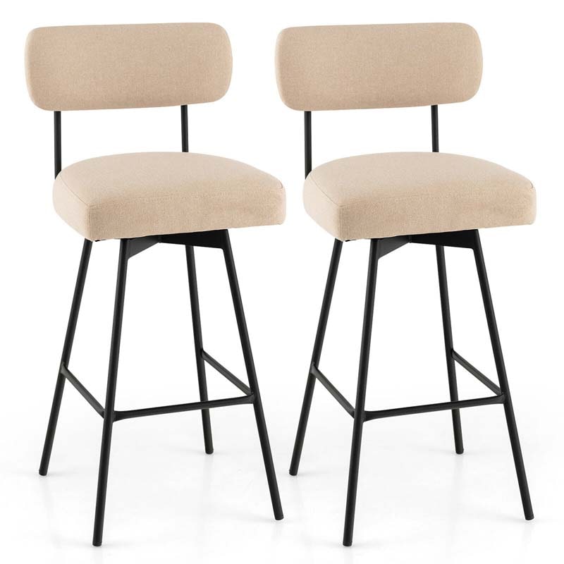 2 Pcs 360° Swivel Bar Stools 29