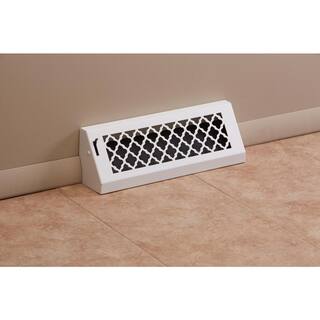 SteelCrest Tuscan 15 in. WhitePowder Coat Steel Baseboard Vent with Damper BTU15BBSWH