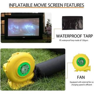 VIVOHOME 20 ft. Inflatable Blow up Mega Movie Projector Screen with Carry Bag X0029LW80T