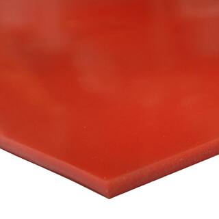 Rubber-Cal Silicone 18 in. x 36 in. x 24 in. RedOrange Commercial Grade 60A Rubber Sheet 20-116-0125-36-024