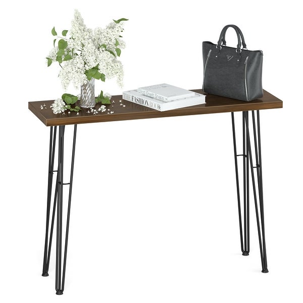 Modern Narrow Industrial Console Table - 39.2 W x 11.8 D x 29.4 H inch