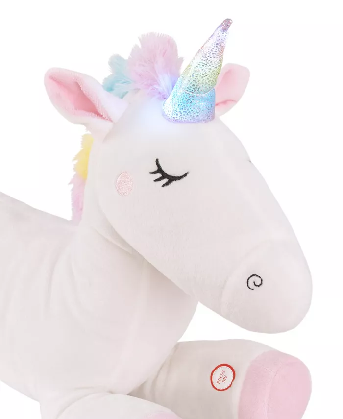 NoJo Rainbow Lighted Horn Stuffed Animal Plush