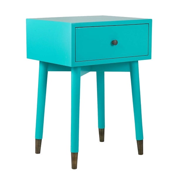 Painted Acacia Square Accent Table