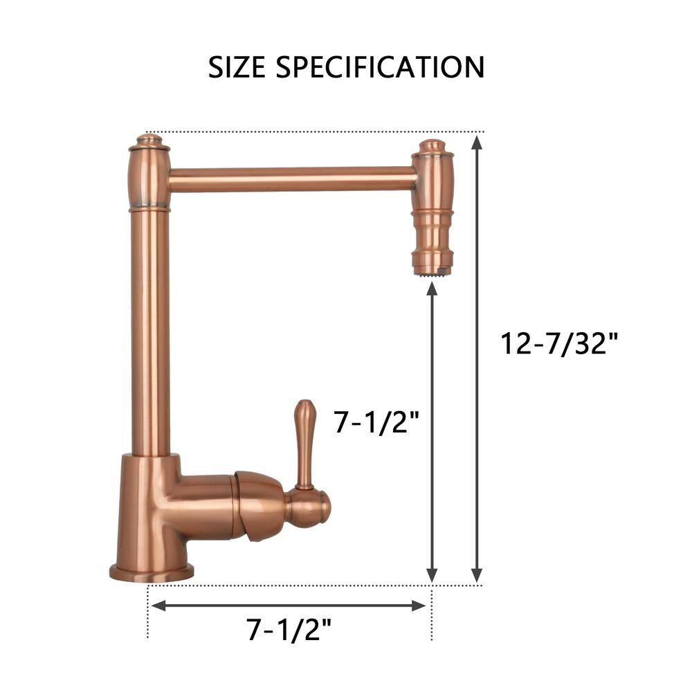 Akicon Single Handle Bar Faucet in Copper AK96118P2-C