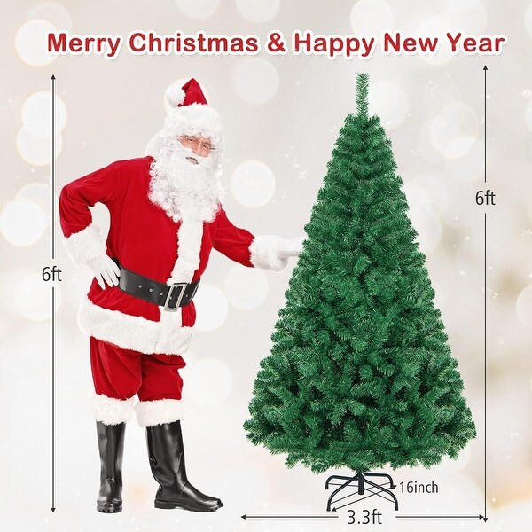 6ft Artificial Christmas Tree with 650 PVC Branch Tips