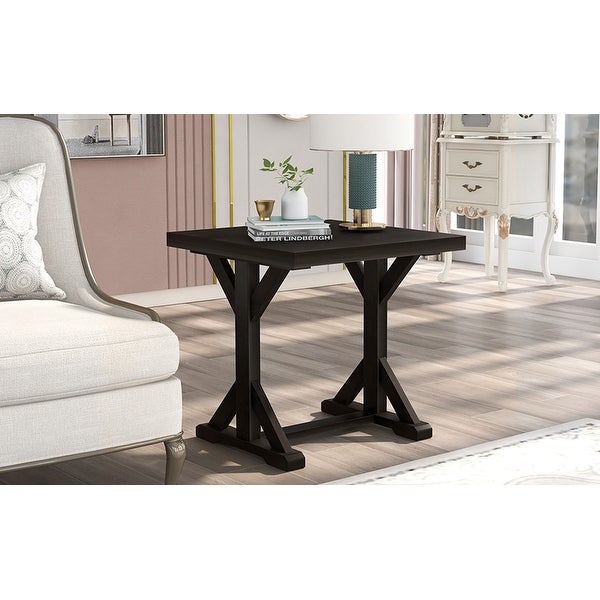 Livingroom Set Vintage Style Easy Assembly 24” End Table Sofa Table with Firm Structure