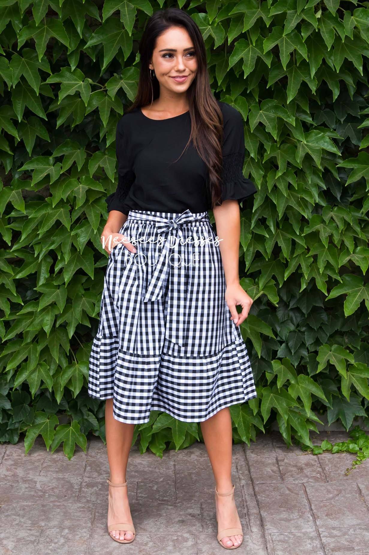 Girls Day Out Gingham skirt