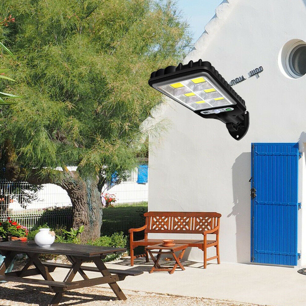 3PCS 600W LED Solar Flood Light Motion Sensor Security Wall Street Yard Outdoor Lamp