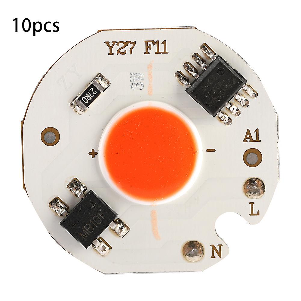 10PCS AC220V 3W Integrated Chip COB Beads Smart IC Bulb Lamp Light Source (Red)