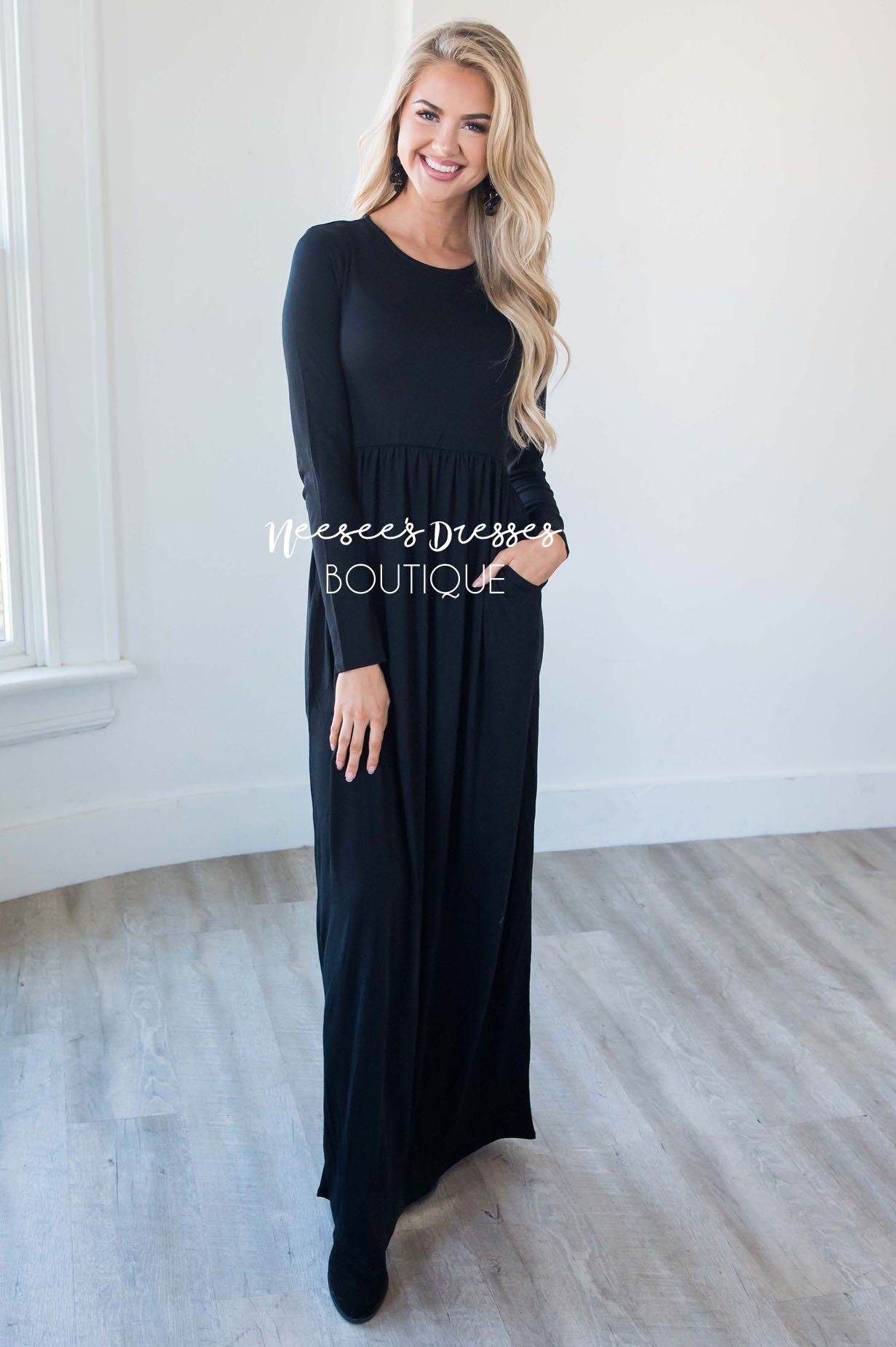 The Aline Long Sleeve Maxi Dress