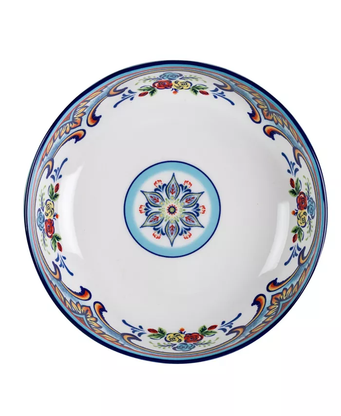 Euro Ceramica Zanzibar 4 Piece Pasta Bowl Set