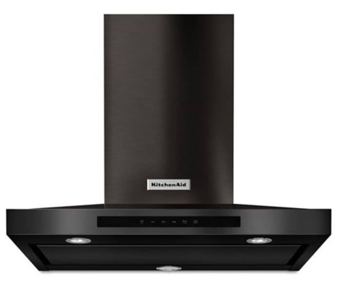 KitchenAid 30 PrintShield Black Stainless Steel Wall-Mount Canopy Hood