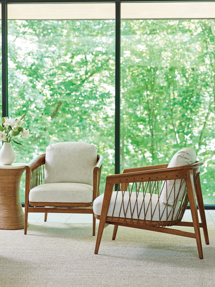 Davita Leather Chair   Midcentury   Armchairs And Accent Chairs   by Lexington Home Brands  Houzz