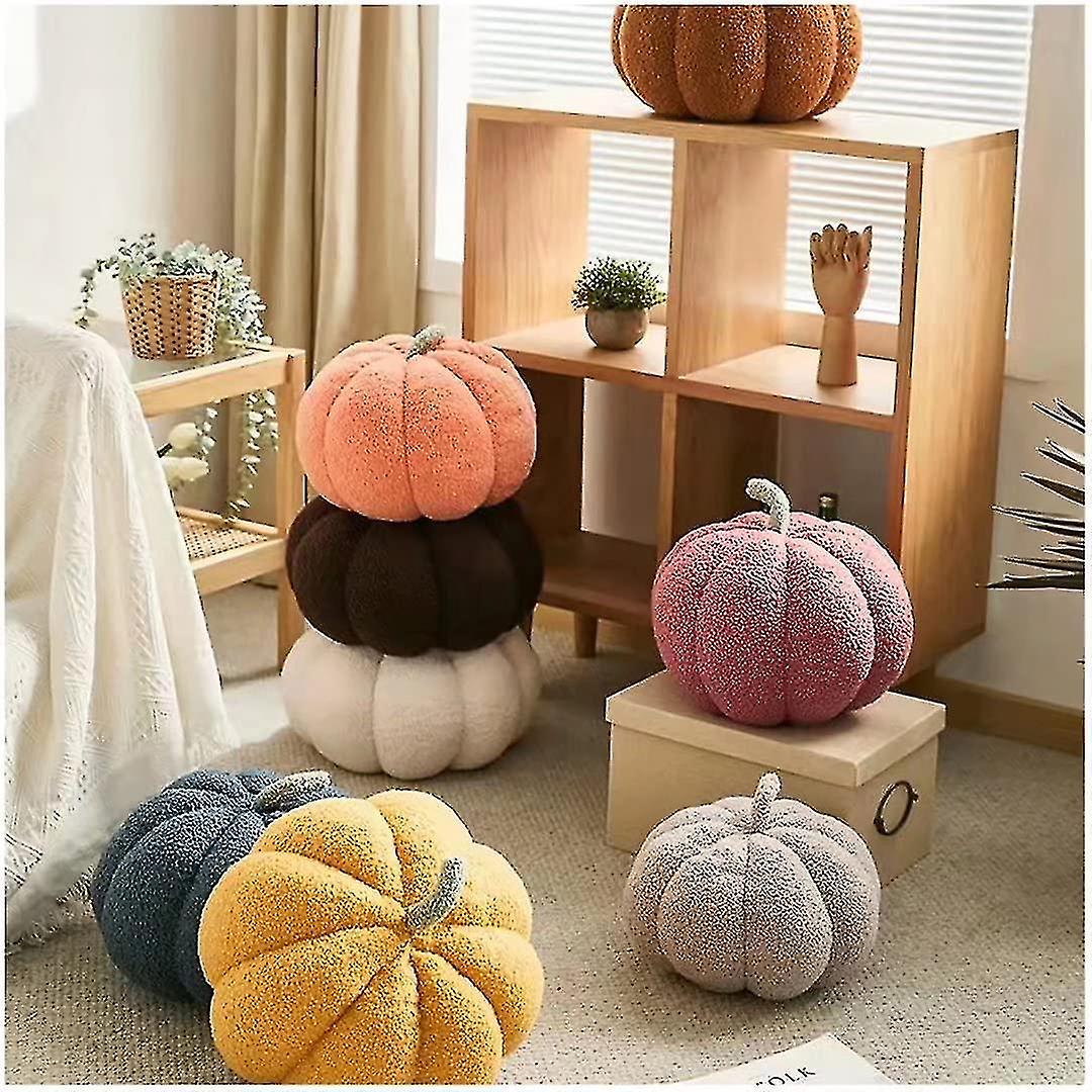 Pumpkin Shaped Cushions Pillows Room Decorative Pillow Chic Fleece Throw Pillow For Sofa Couch Home