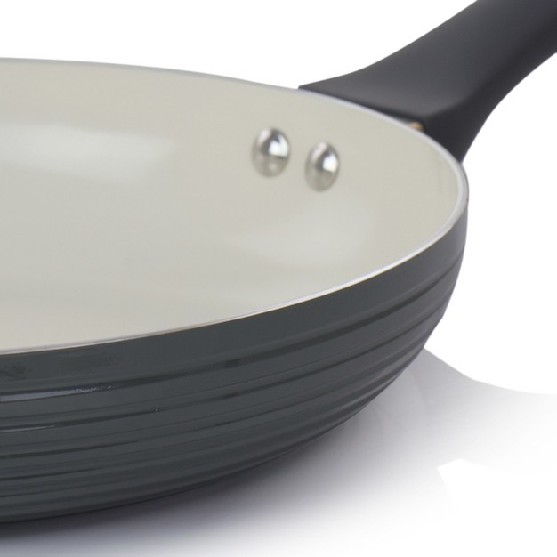 Oster Ridge Valley 10 Inch Aluminum Nonstick Frying Pan In Grey