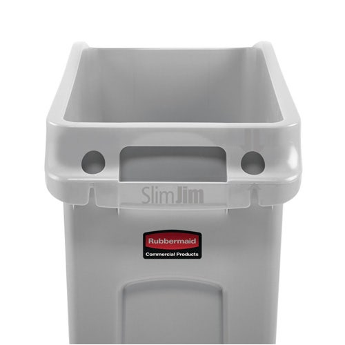 Rubbermaid 2026695 Slim Jim 13-Gallon Undercounter Trash Can， Gray