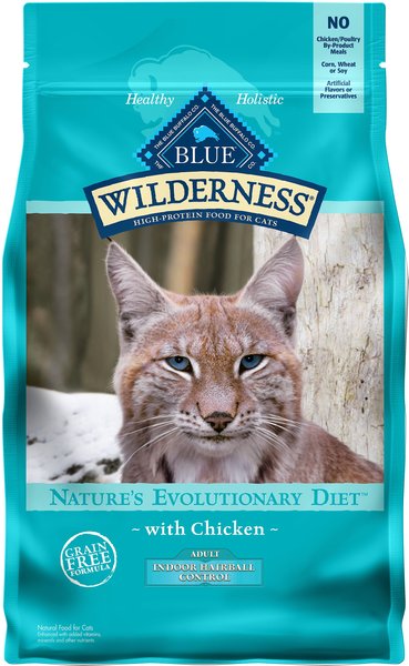 Blue Buffalo Wilderness Chicken Recipe Indoor Hairball Control Grain-Free Dry Cat Food