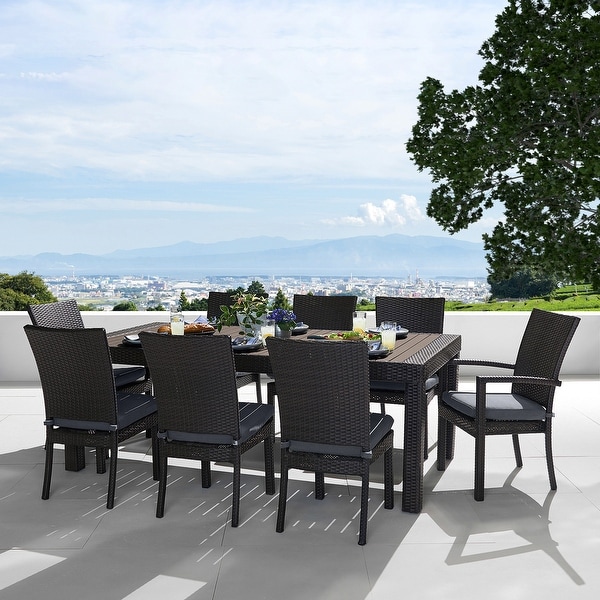 Deco 9 Piece Aluminum Outdoor Patio Dining Set