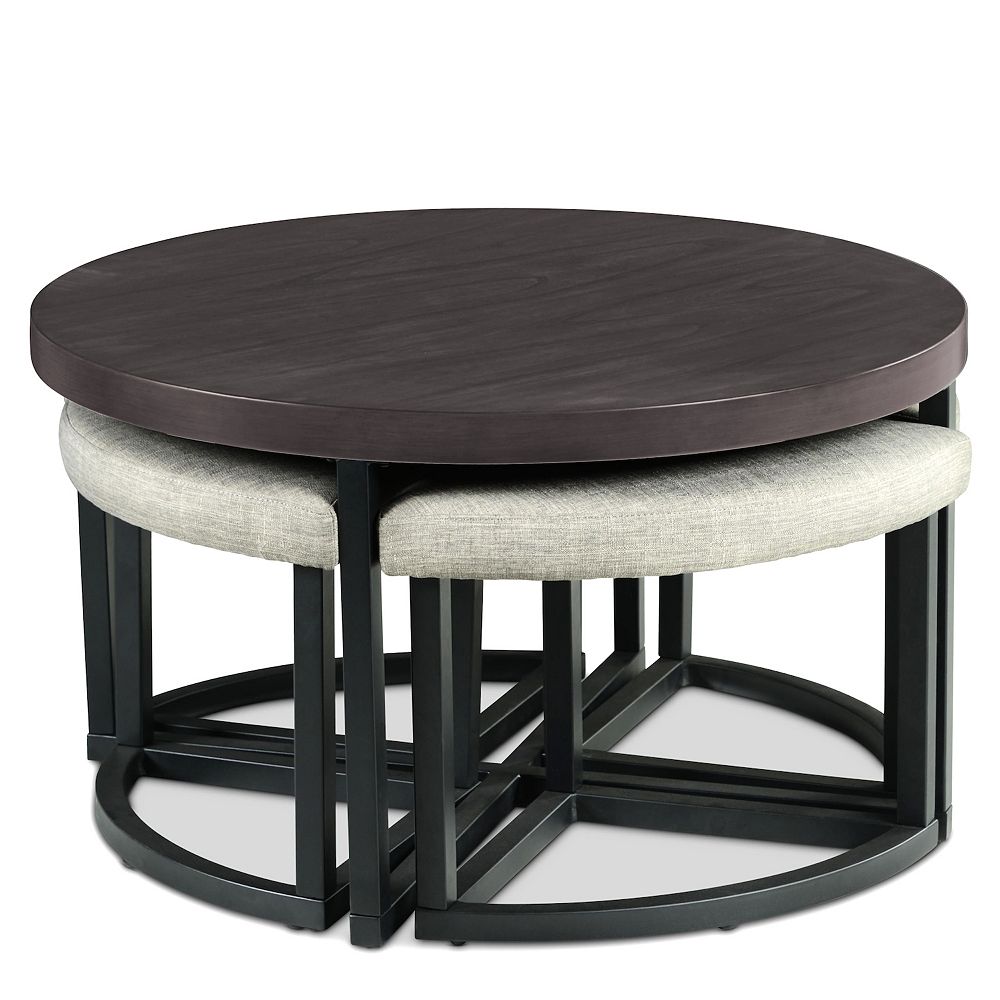 Steve Silver Co. Yukon Coffee Table with Stools 4-Piece Set