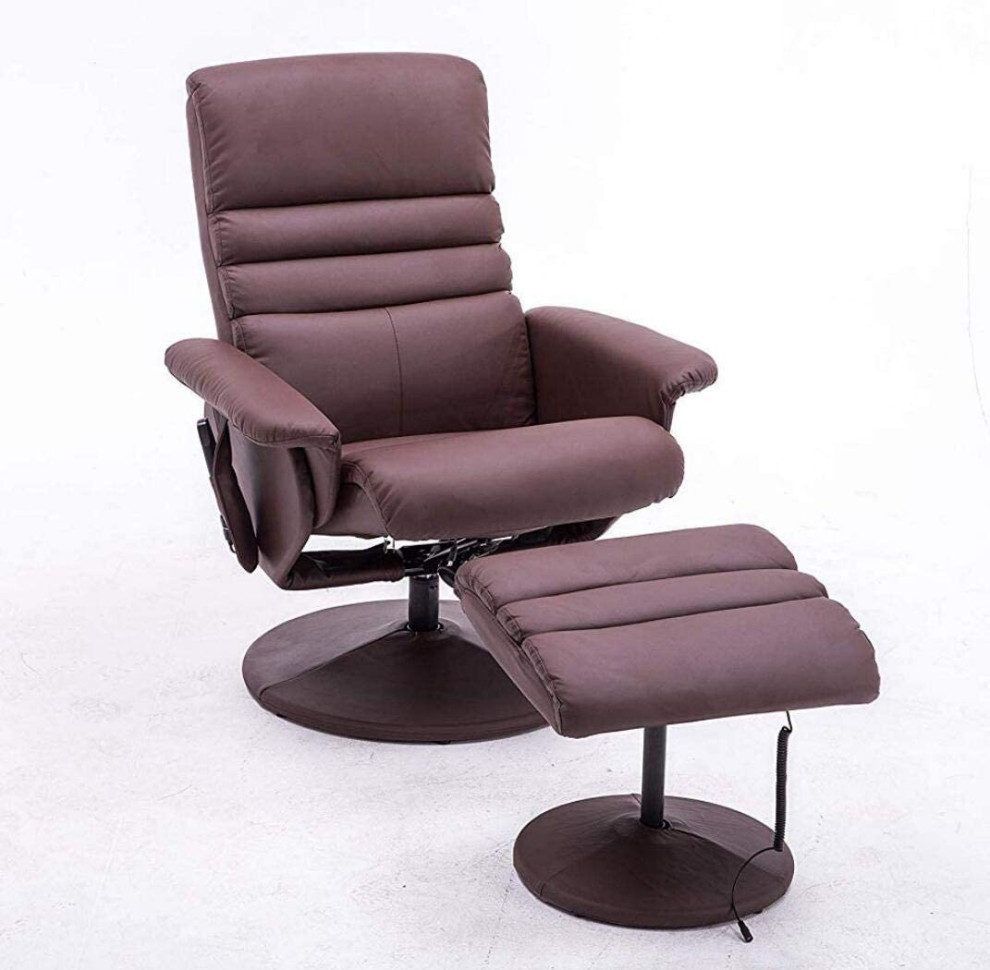 Modern Recliner Chair With Ottoman  Massage Function For Your Comfort   Transitional   Recliner Chairs   by Decorn  Houzz