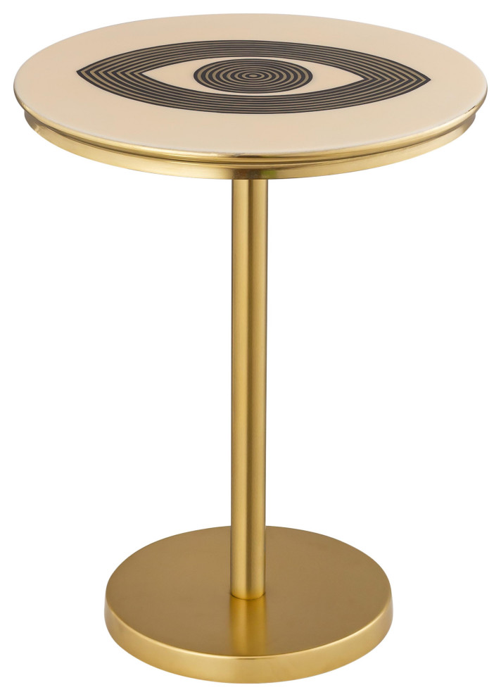 Eye Handpainted Side Table   Contemporary   Side Tables And End Tables   by HedgeApple  Houzz