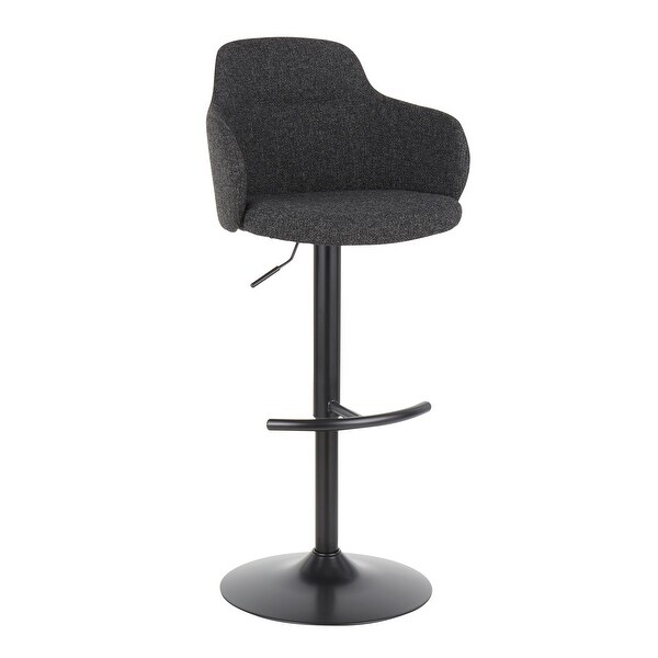 Boyne Upholstered Industrial Swivel Adjustable Bar Stool - N/A