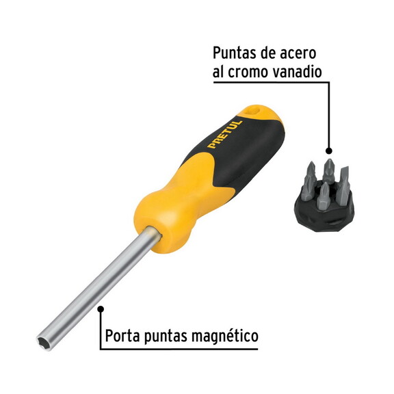 Pretul 21372 Screwdriver With 6 Bits Pretul