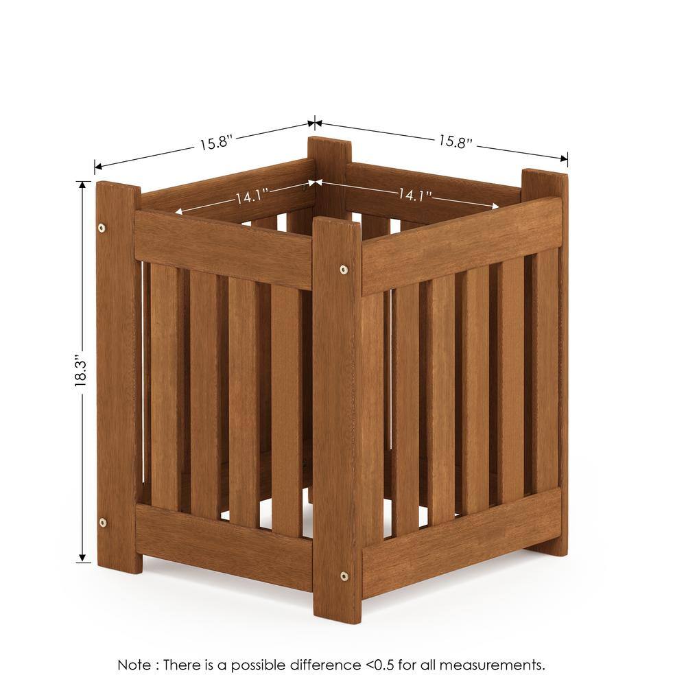 Furinno Tioman Hardwood Outdoor Lifestyle Flowerbox (Set of 2) 2-FG19456