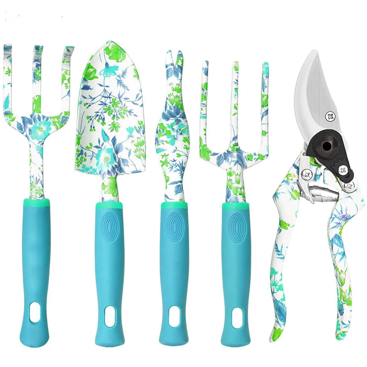 Wholesales Floral Gardening Hand Tool Set Girl's birthday Gift Printed Multi color Shovel Scissors Outdoor Garden Supplies Gifts