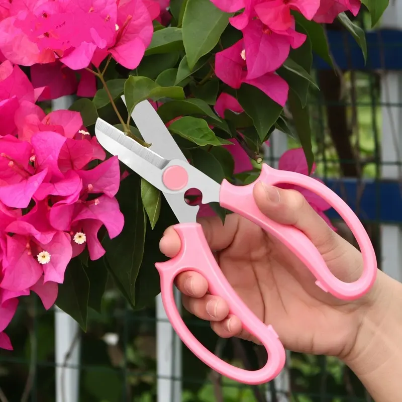 Florabest garden tools floral scissors leaves shears high quality flower art arranging branches tools with thorn removing hole