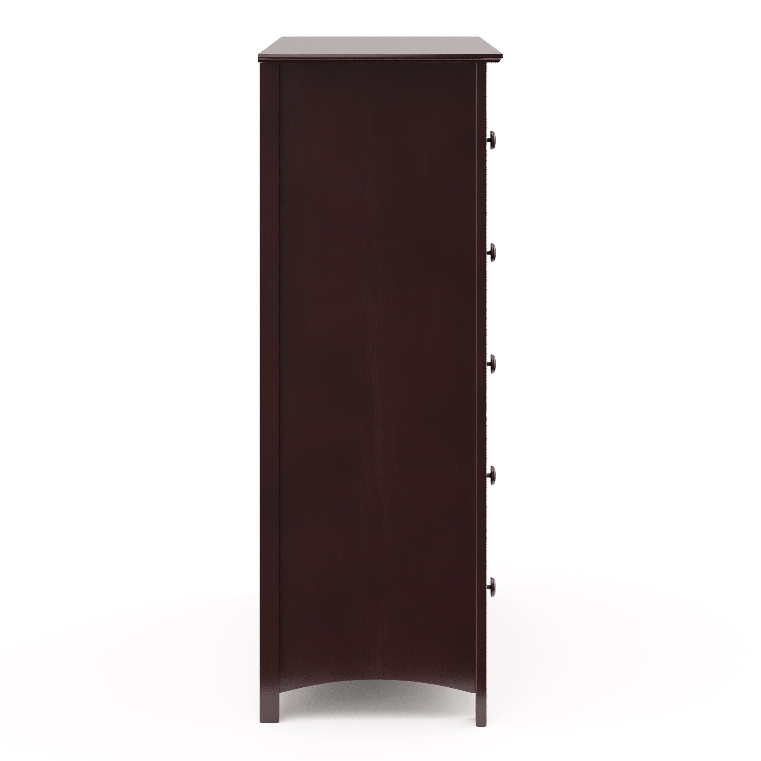 Storkcraft Kenton 5 Drawer Modern Vertical Dresser Espresso