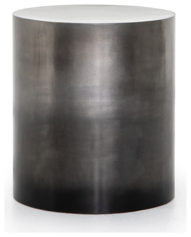 Cameron Ombre Antique Pewter End Table   Transitional   Side Tables And End Tables   by Zin Home  Houzz