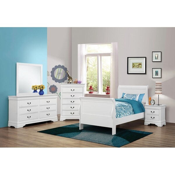 Barrow Traditional White 5-piece Bedroom Set - - 33987960