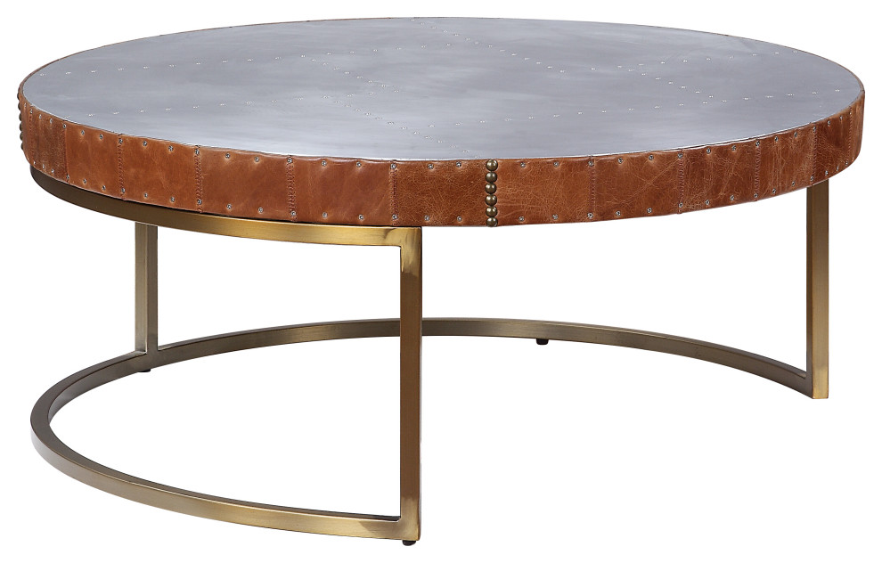 ACME Tamas Coffee Table  Aluminum and Cocoa   Contemporary   Coffee Tables   by HedgeApple  Houzz