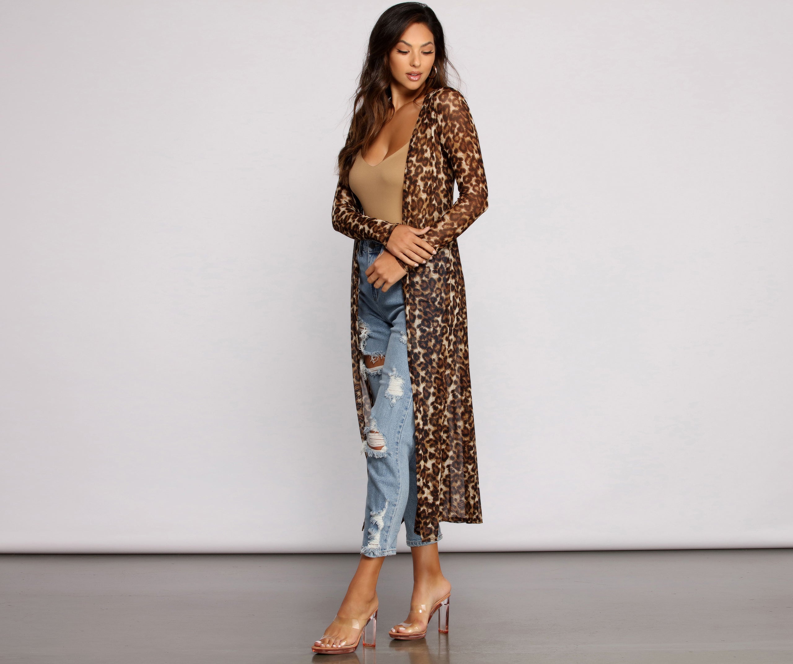 Fierce Instincts Mesh Long Duster