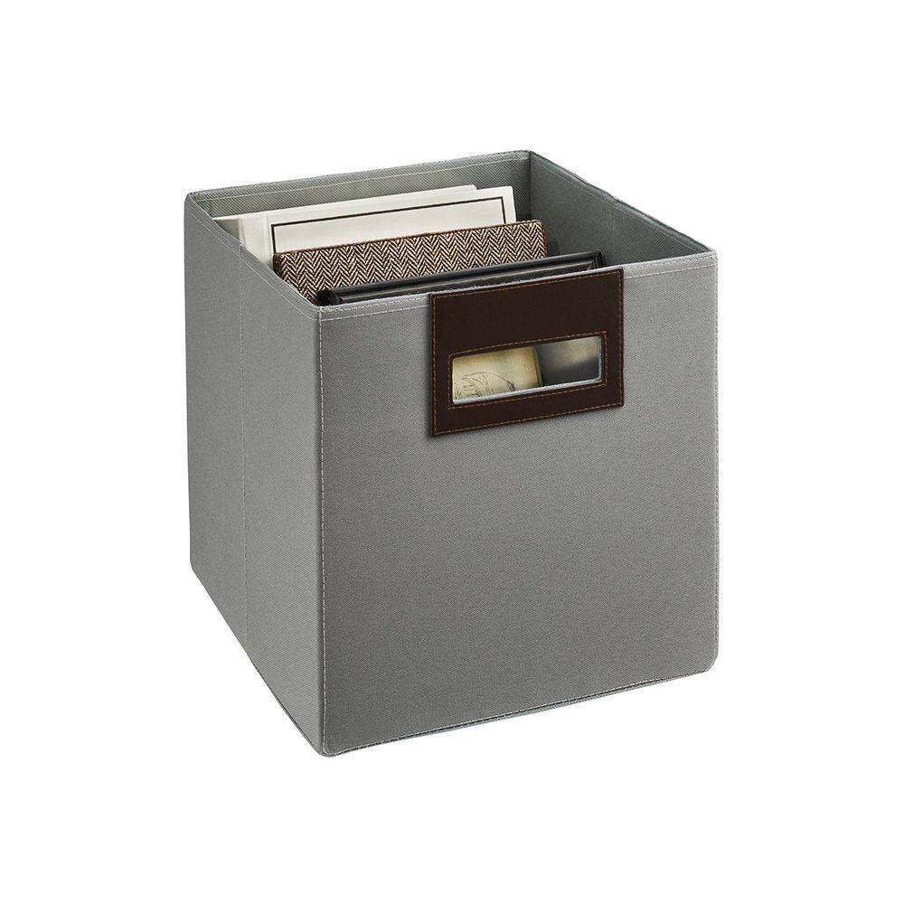 ClosetMaid 11 in. H x 10.5 in. W x 10.5 in. D Gray Fabric Cube Storage Bin 21529