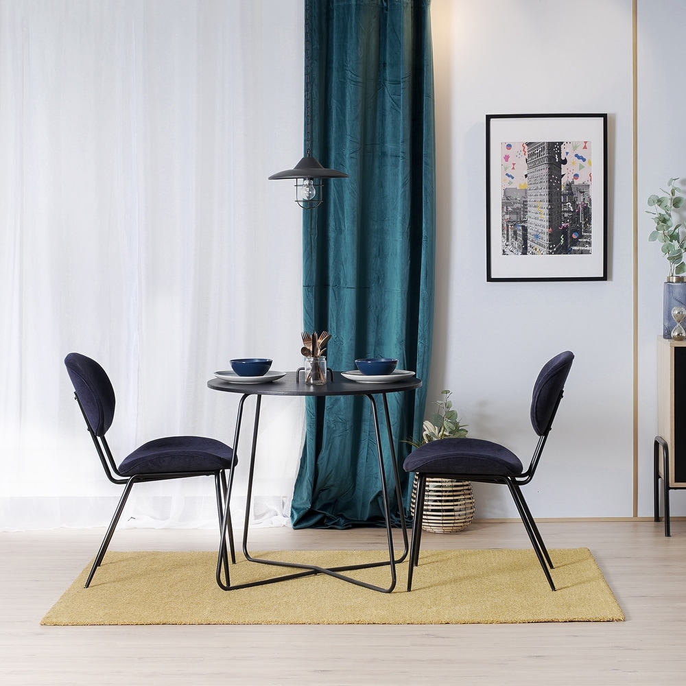 Homylin Modern Fabric Dining Chairs (Set of 2)