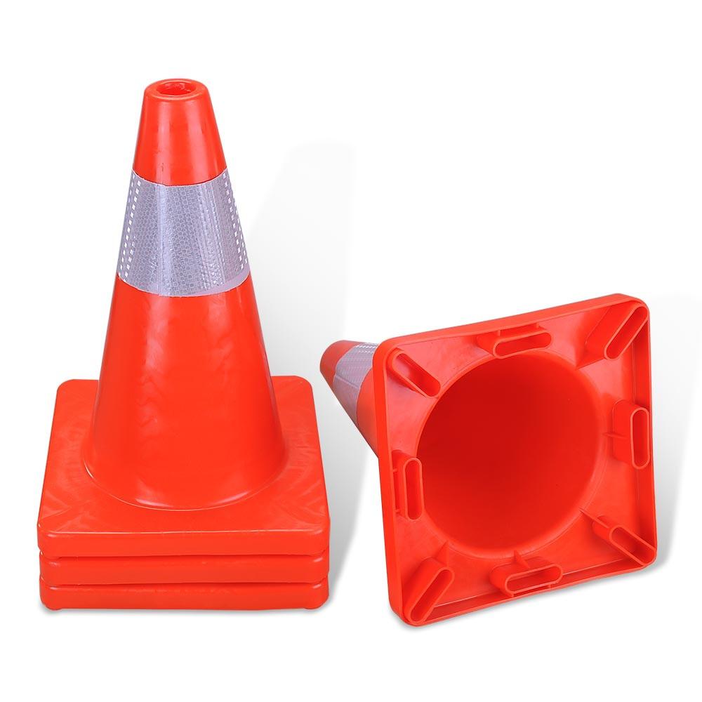 Yescom 4pcs 18-In Road Traffic Safety Cones Reflective Collar