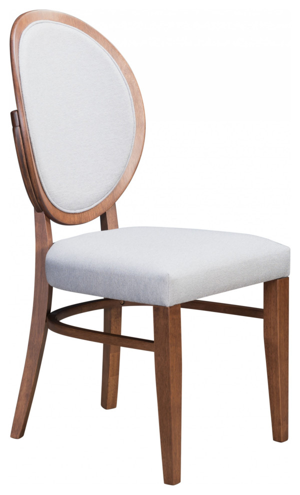 Regents Dining Chair  Set of 2 Walnut and Gray   Transitional   Dining Chairs   by UStradeENT LLC  Houzz