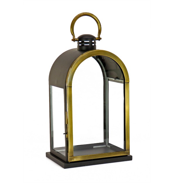 Hgtv Home Collection Dome Lantern Christmas Themed Home Decor Large Black And Gold 22 In