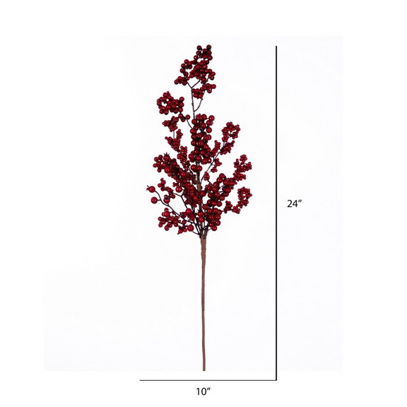 Vickerman Red Outdoor Berry Spray 2/bag