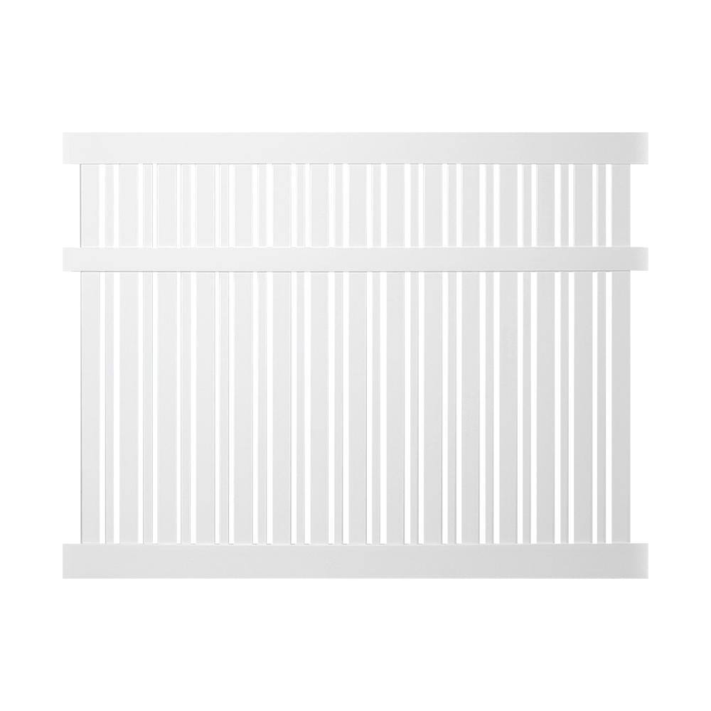 Weatherables Davenport 5 ft. H x 6 ft. W White Vinyl Semi-Privacy Fence Panel Kit PWSP-ALT-5X6