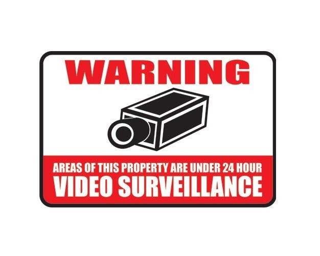 Defender Video Surveillance Security Warning Sign 23002